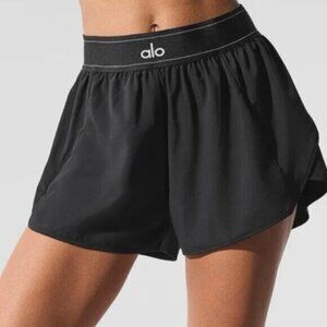 ALO Yoga Jet Black Women's Athletic Shorts